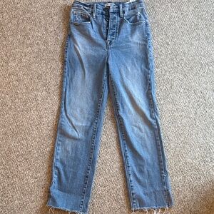 Good American Light Blue Straight Leg Jeans